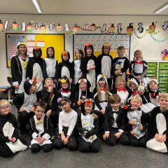 Pingvinerne i klasse 1b.