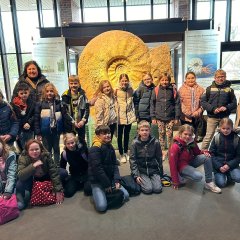 Class 4c at the entrance to the LWL Museum.