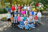 Children of the lion class with their class teachers.