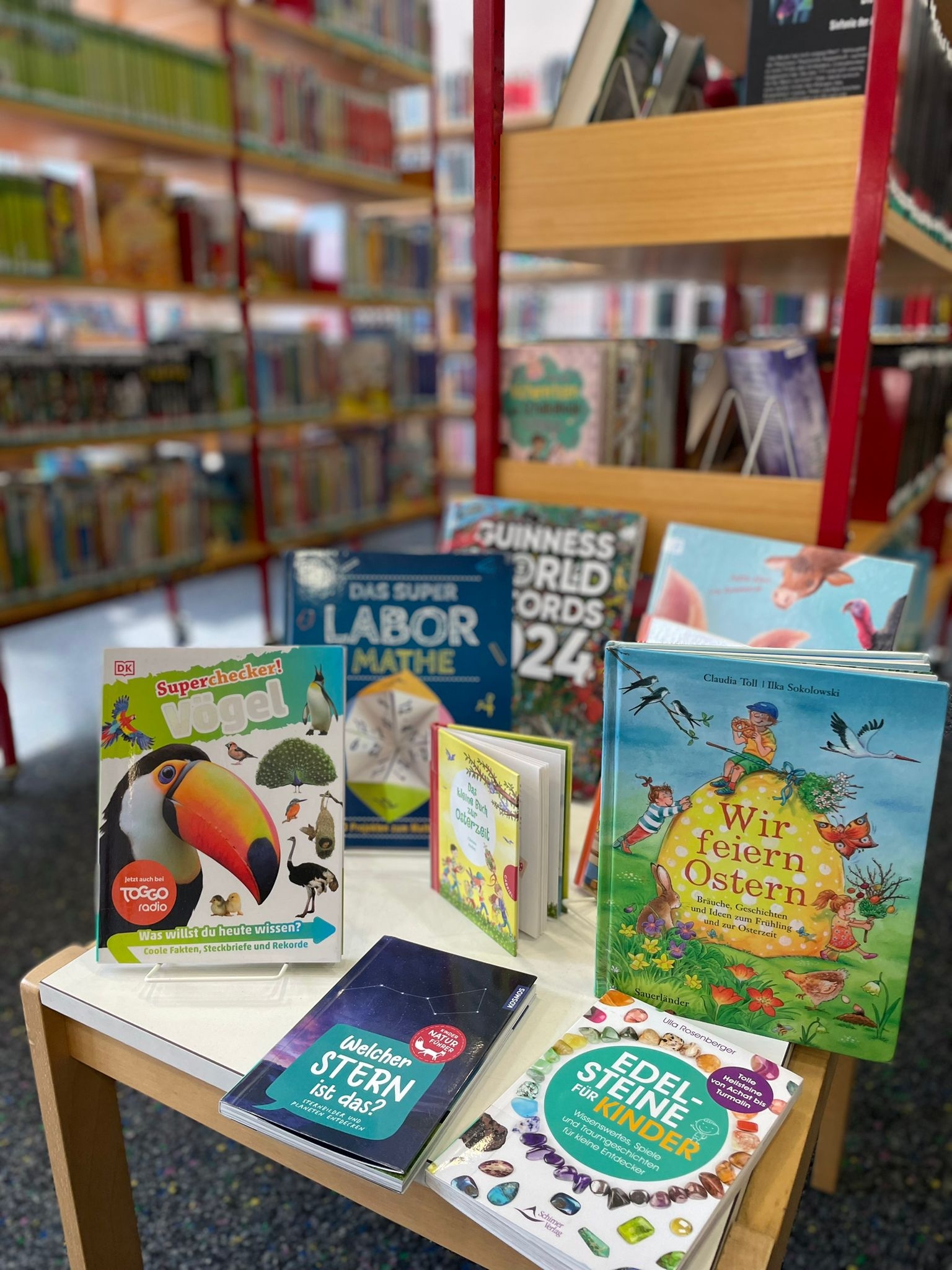 Uma pequena seleção dos livros disponíveis para empréstimo na biblioteca.