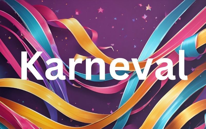 Projektový deň Svetlo - Tma - 1 Karnevalový text na pozadí so stužkami.